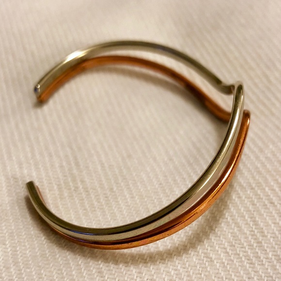 Sergio Lub Silver & Copper Cuff Bracelet - Picture 4 of 8